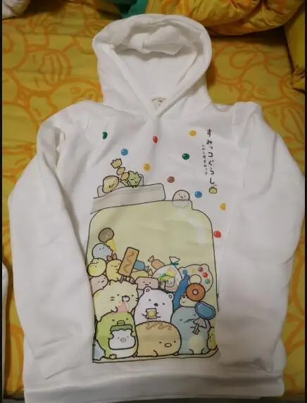 Sumikko gurashi/семейная осенне зимняя толстовка с капюшоном для мамы женские и мужские