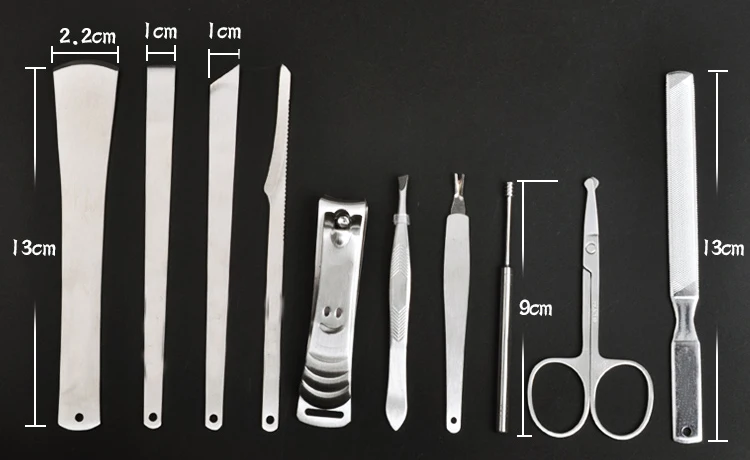 Nail trimmer File set Pedicure knife kid Stainless Steel nail clipper Manicure tweezers Scrub Nail trimmer Scissors Arts Tools