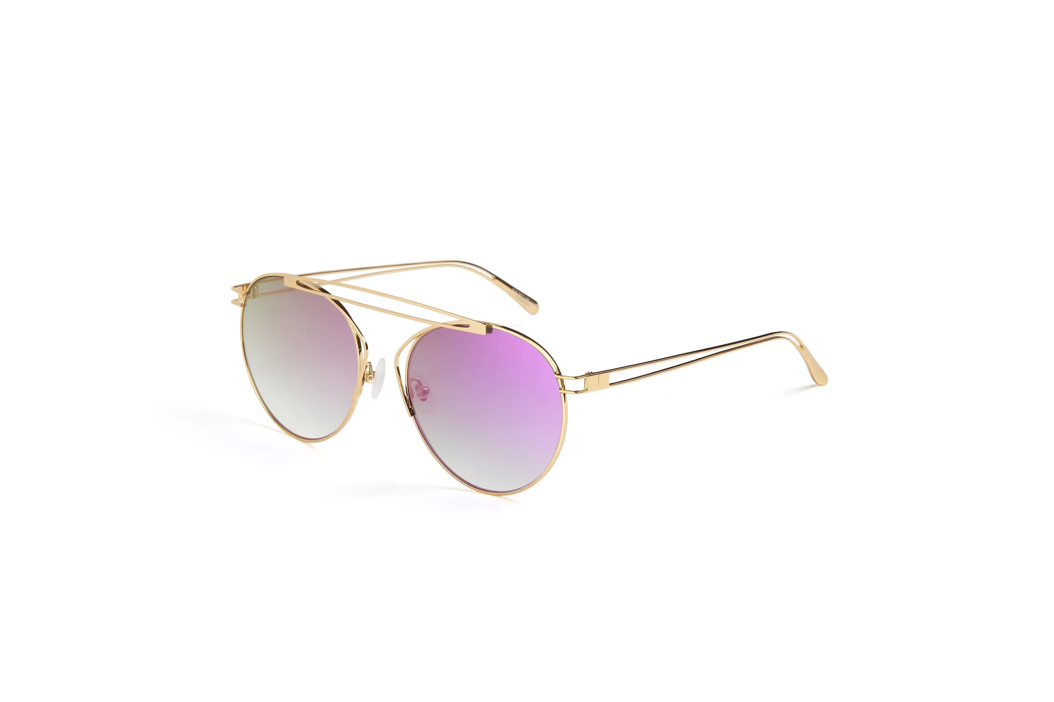 gold-pink Уникальный дизайн ручной работы высококачественные поляризованные sunglassesanti-отражающие солнцезащитные очки Для женщин мужские солнцезащитные очки Авиатор - Цвет линз: gold-pink