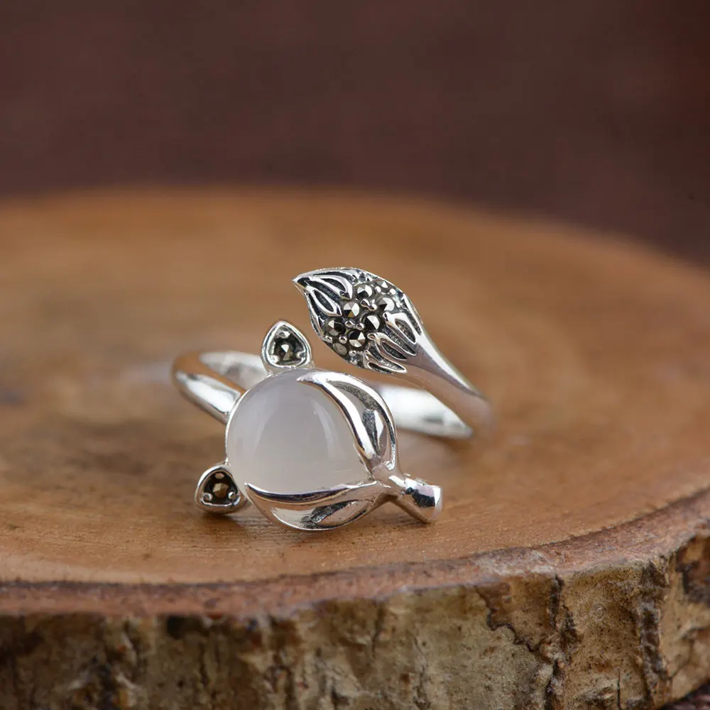 Женское кольцо из серебра 925 пробы с натуральным желтым зеленым и белым