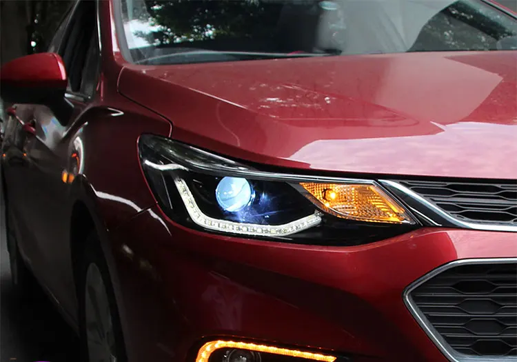2 шт. автомобильный стиль светодиодный фары для Chevrolet Cruze- для Cruze фара Объектив двойной луч H7 HID Xenon bi xenon объектив