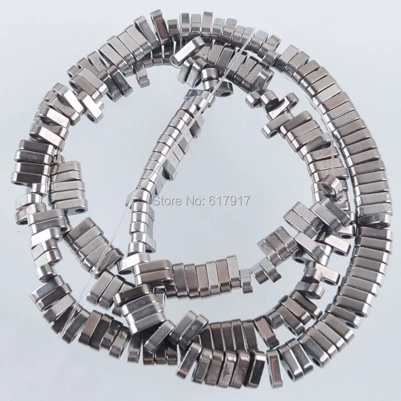 Бесплатная Доставка Немагнитных Гематит Двойное Отверстие Драгоценных Камней