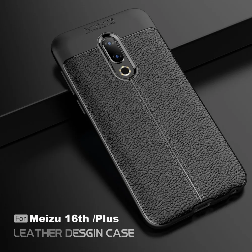 Чехол для телефона Meizu 16th плюс роскошный противоударный Прочный кожа дизайн