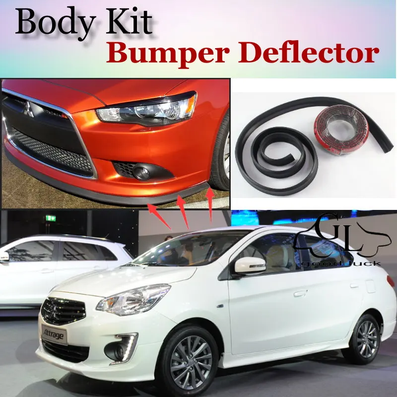 Дефлектор губ для бампера Mitsubishi Mirage Attrage Space Star Dodge юбка переднего спойлера