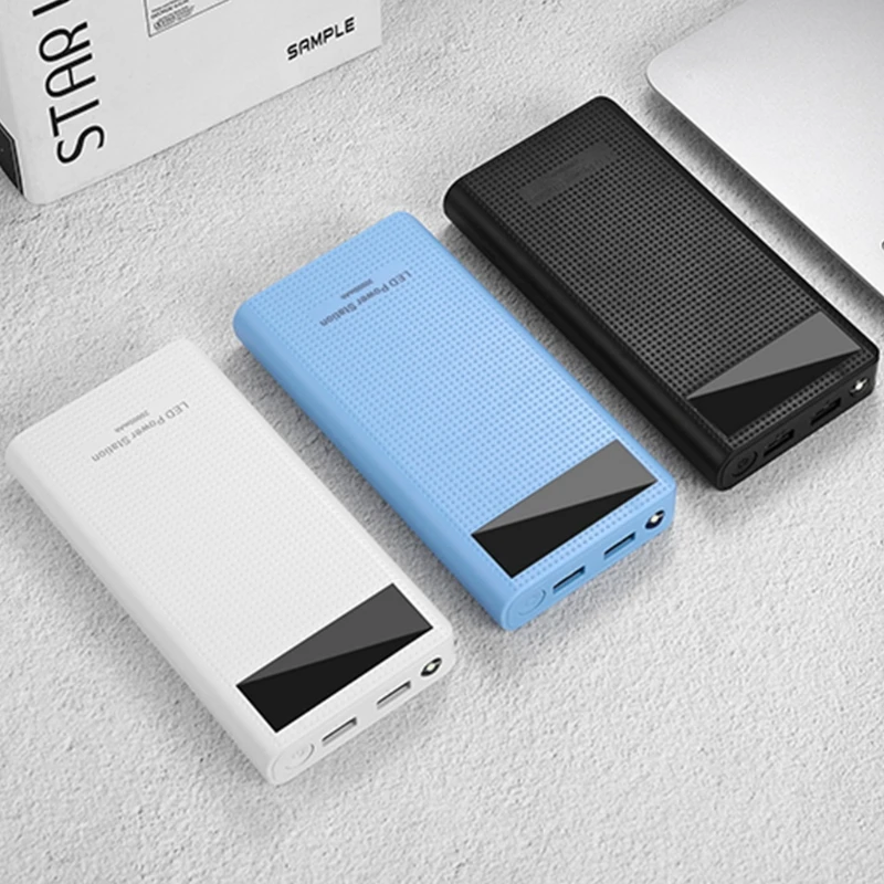 Двойной USB Type C QC3.0 7x18650 аккумулятор DIY Power Bank Box зарядное устройство для сотового