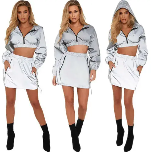 Женский комплект из 2 х предметов Повседневная Толстовка с капюшоном короткий