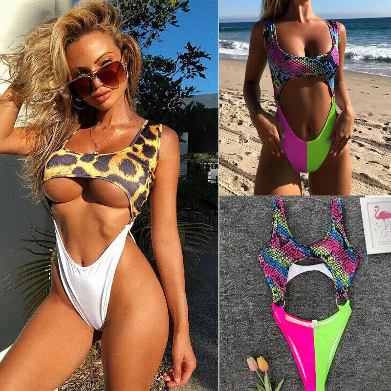 Новинка 2019 хит продаж женский леопардовый купальник с принтом змеи сексуальный