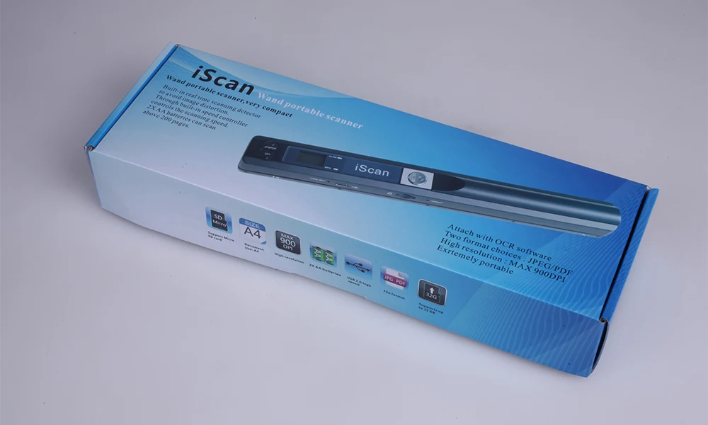 IScan Портативный креативный портативный сканер документов 900 dpi USB2.0 ЖК-дисплей Поддержка выбора формата JPG/PDF