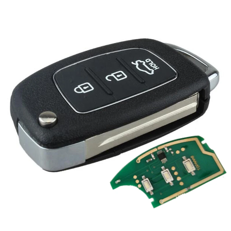 PREISEI 10 шт./лот 3 кнопочный автомобильный пульт дистанционного управления для Hyundai