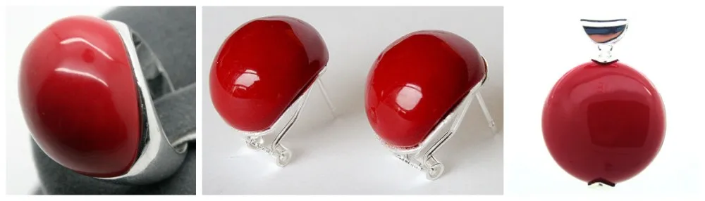 Красивые красные бриллиантовые серьги и кольца (#7-10) | Украшения аксессуары