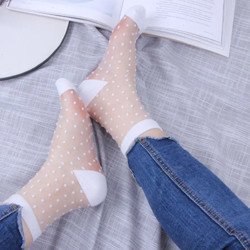 Прозрачные носки с рисунком