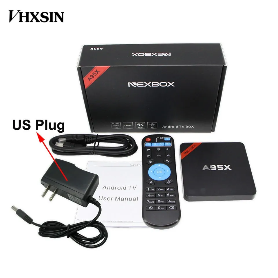 VHXSIN 2 шт./лот Nexbox A95X amlogic s905W четырехъядерный Android 7 1 Smart TV Box RAM ГБ 8 HD 0 | Электроника