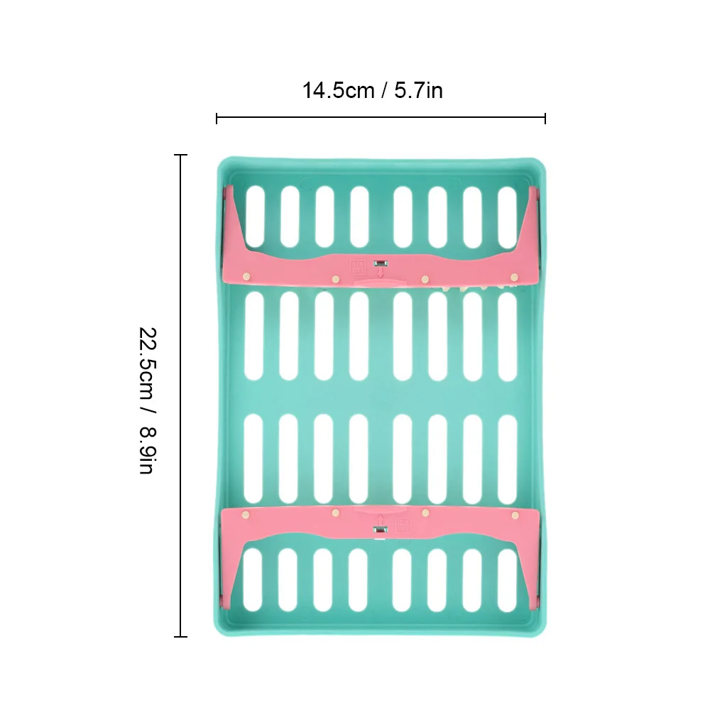 Dental Plastic Sterilization Rack Surgical Instrument Disinfection Box Autoclave Cassette Burs Disinfection Holder Dental Tool