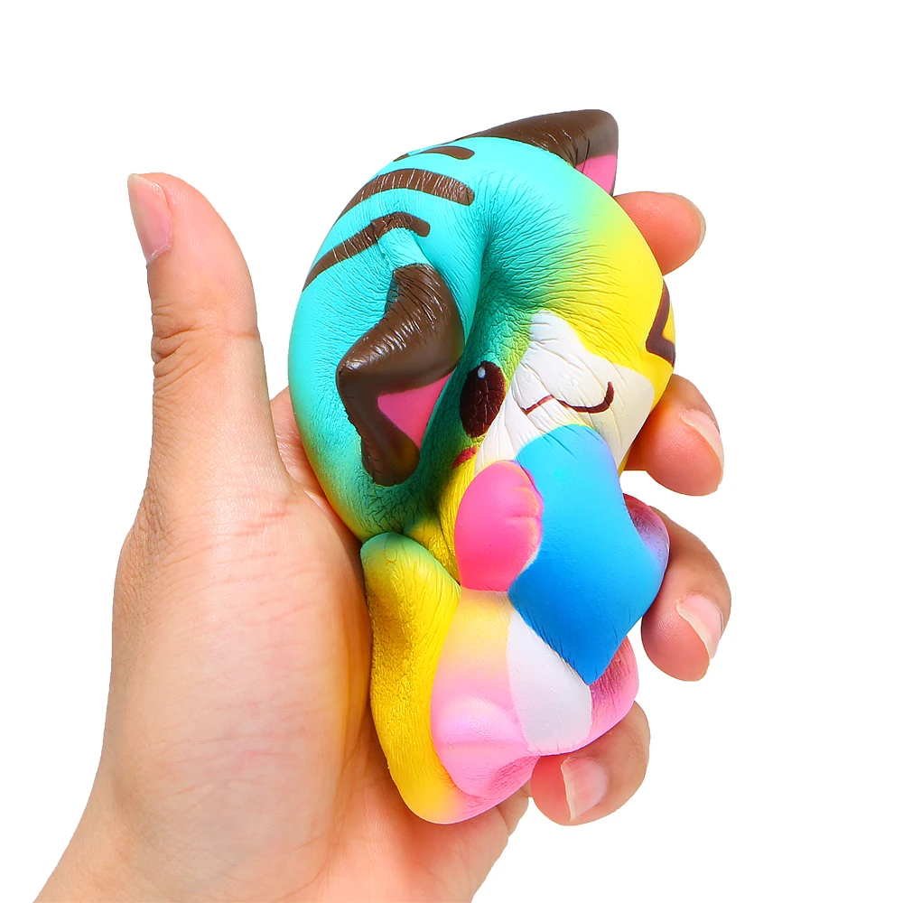 Красочные кошка мягкими Симпатичные Squishies замедлить рост крем Ароматические