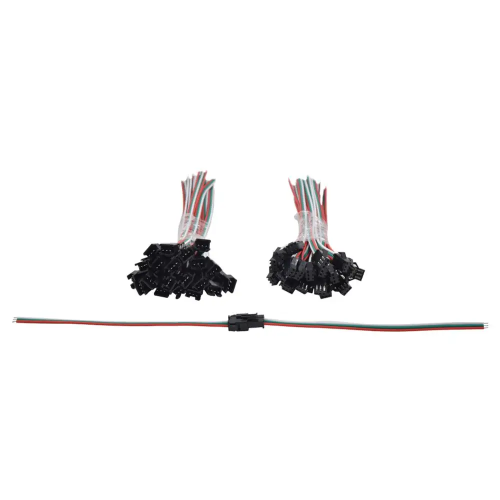 10-100 пар 2pin/3pin/4pin/5pin SM JST разъем мужской и женский для 5050/3528, WS2812B WS2811 APA102 SK6812 светодиодные полосы