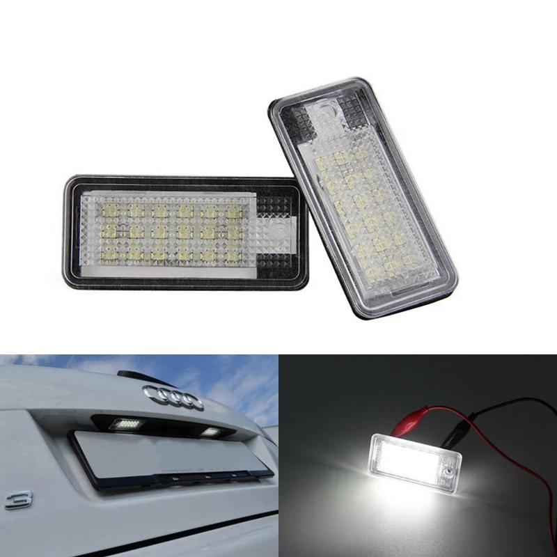 CARCHET 2 шт. белый 6500K 18 светодиодный s 3528 SMD подсветка номерного знака Лампы для AUDI A3 8P
