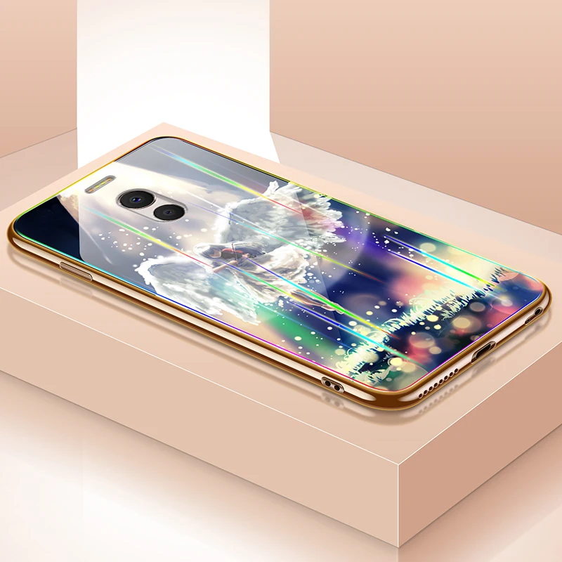 Для meizu m6 Note роскошное покрытие для чехла aurora Laser жесткий закаленное стекло