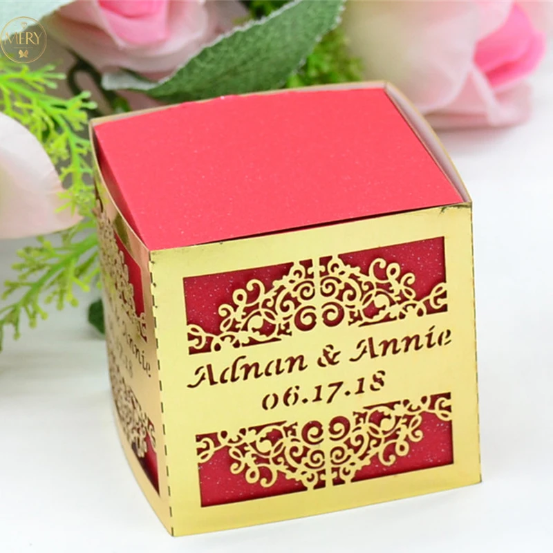 50 pieces Ganesha elephant wedding favors laser cut candy boxes | Дом и сад