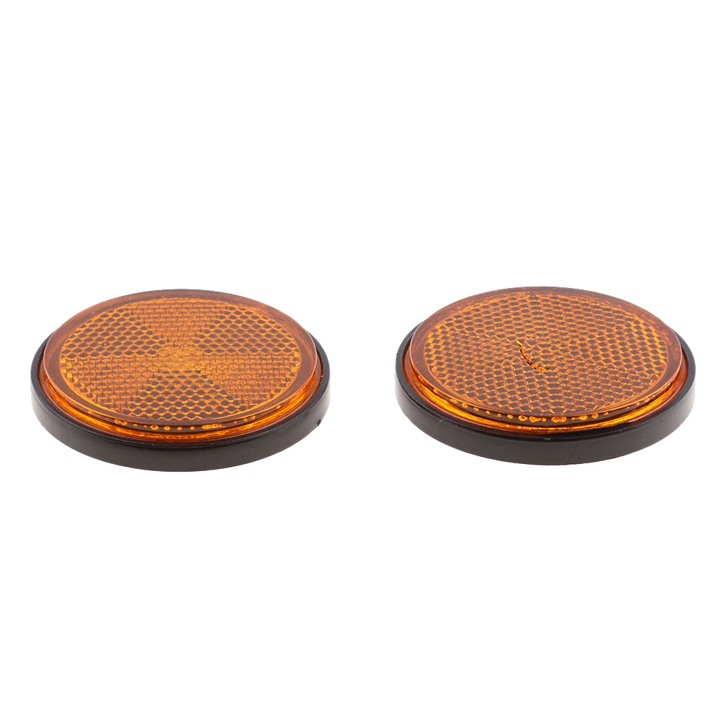 8 pcs 2 Inch Round High Visibility Reflective Reflector Light Assembly for Motorcycles Motor ATV Bikes Dirt Bike Red &amp Orange |