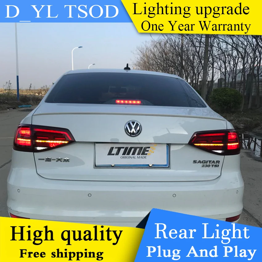 Автостайлинг для vw Jetta GLI 2015 2018 светодиодные задние фонари динамический сигнал
