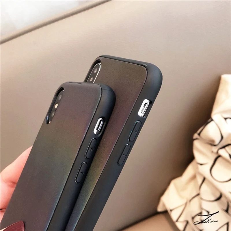 Голографический градиентный цветной светоотражающий чехол для iphone 11 Pro Max 6 6s 7 8 plus