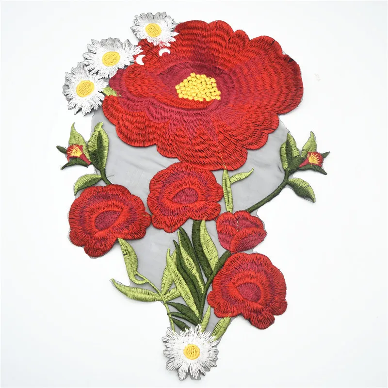 Большая вышивка тканевая аппликация нашивка Африканское кружево на