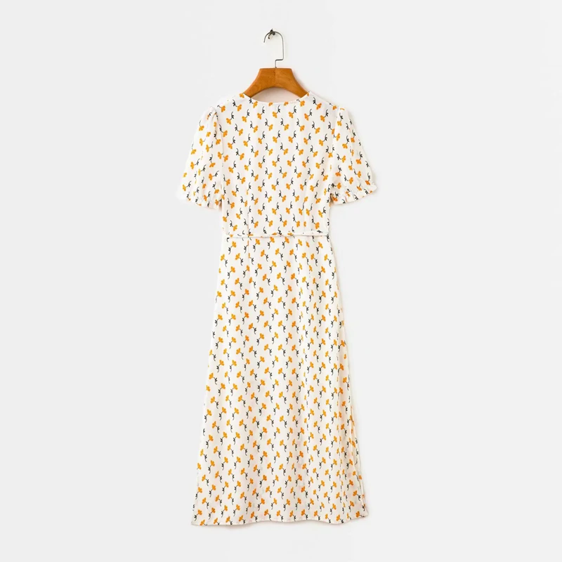 Женское платье макси с высокой талией длинное пляжное трапеция V образным