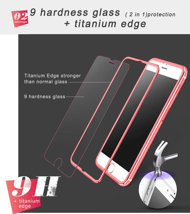Закаленное стекло для iPhone X XS 8 7 Plus 3D изогнутый край передняя и задняя Защита