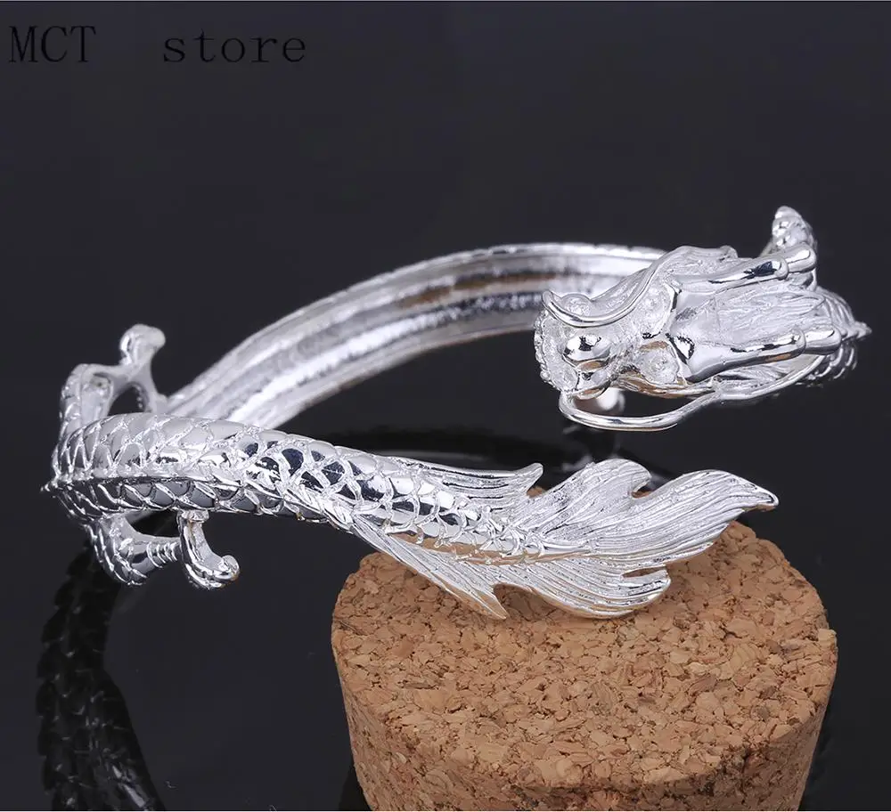 Wholesale B222 SGS 925 Fashion Jewelry Sterling Silver Dragon Bangle For Women Free Shipping | Украшения и аксессуары