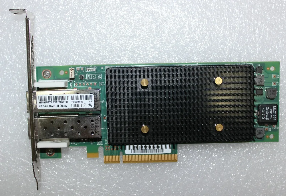 

RaidStorage QLogic QLE8362-SR-CK QLE8362 2 Port 16 10GbE SR-Optic FC TCP/IP SAN iSCSI FCoE Adapters network PCIe Controller Card