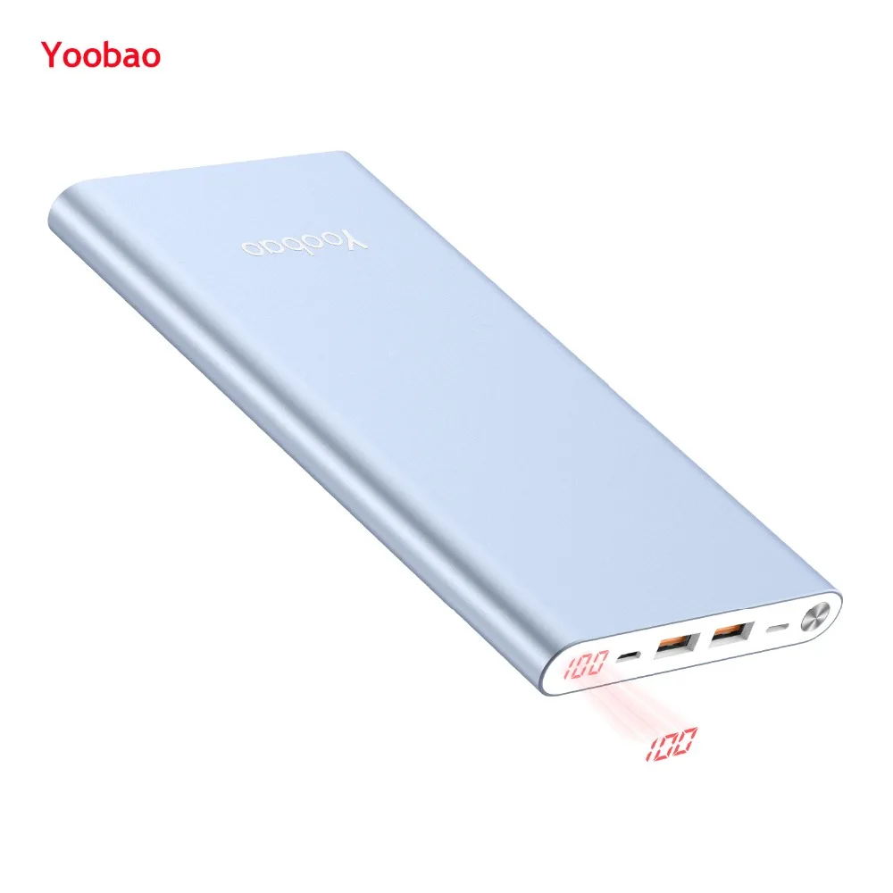 Yoobao повербанк 14 5мм ультратонкий внешний аккумулятор 20000мАч со двойным выходом