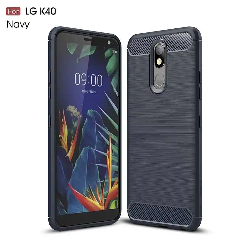 Shock Proof Soft Carbon Fiber TPU Case For LG X4 2019 Cell Phone Cover |