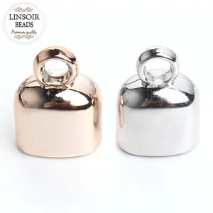 20 шт.лот, цвет розовое золото, CCB пластиковые колпачки, 10*6 мм, плоский кожаный шнур, браслет, ожерелье, разъемы для ювелирных изделий F33