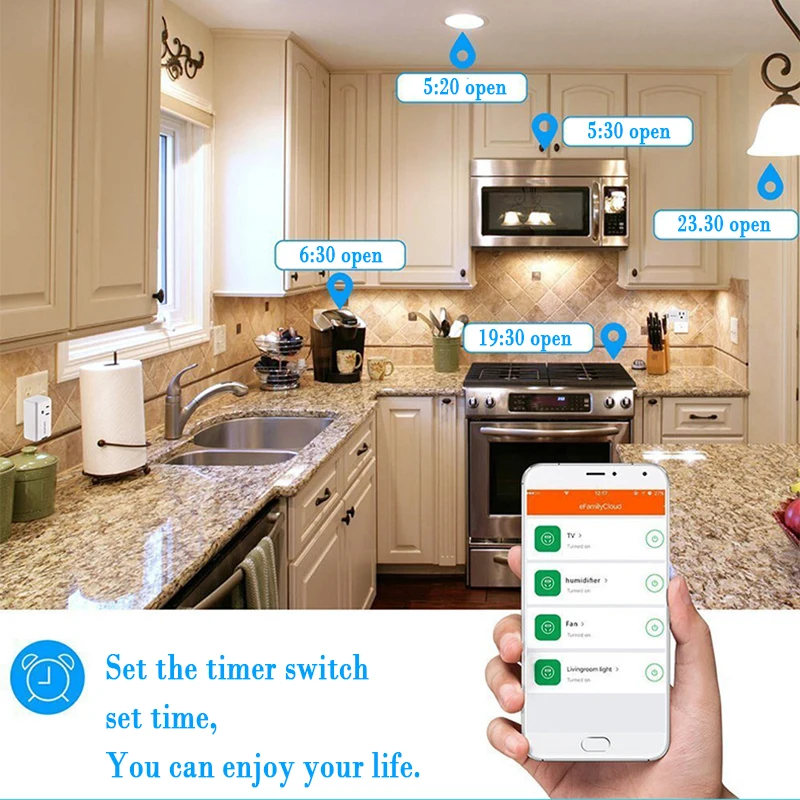 Умный удлинитель с Wi Fi/стабилизатор напряжения голосовое управление Alexa