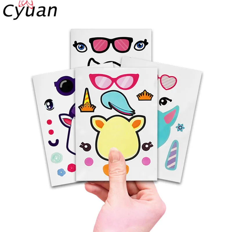 Cyuan 24 шт Единорог Вечеринка стикер DIY крафт бумага s единорог игры творческие