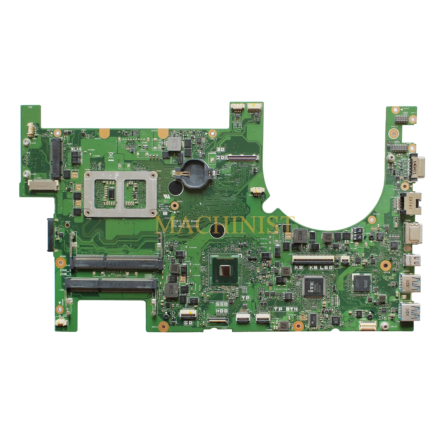 G750JZ motherboard 2D For ASUS G750JZA G750JG750JH G750JS laptop HM87 DDR3L REV 2.0 I7-CPU 100% test before shipping | Компьютеры и