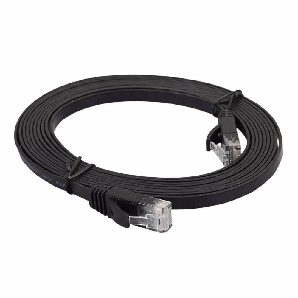 CAT6 ультра тонкий плоский Ethernet сетевой кабель LAN для компьютера маршрутизатора