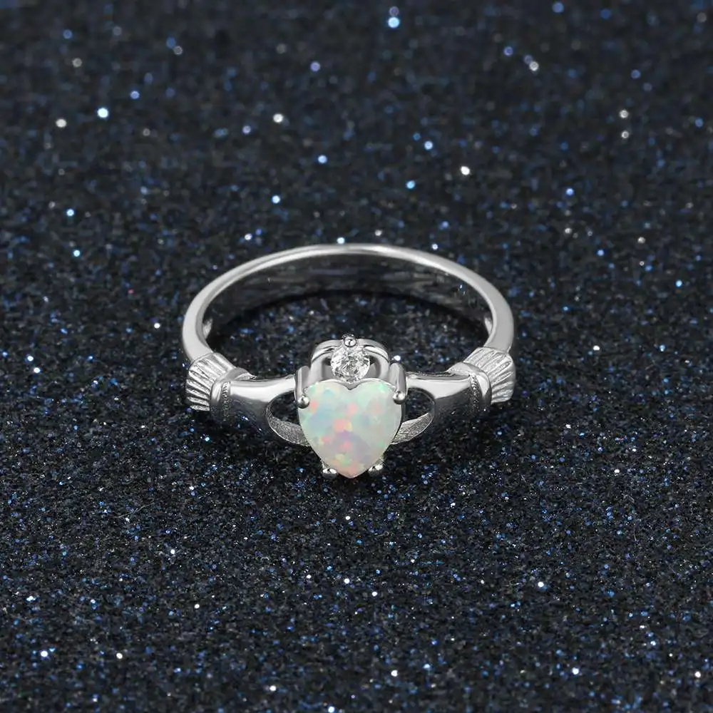 Claddagh кольцо из чистого серебра 925 пробы женские кольца Классический браслет с
