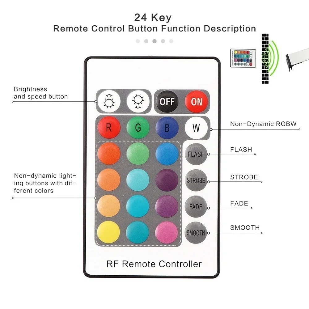 РЧ пульт дистанционного управления крышка аквариума свет 50светодиодный 50smd RGB