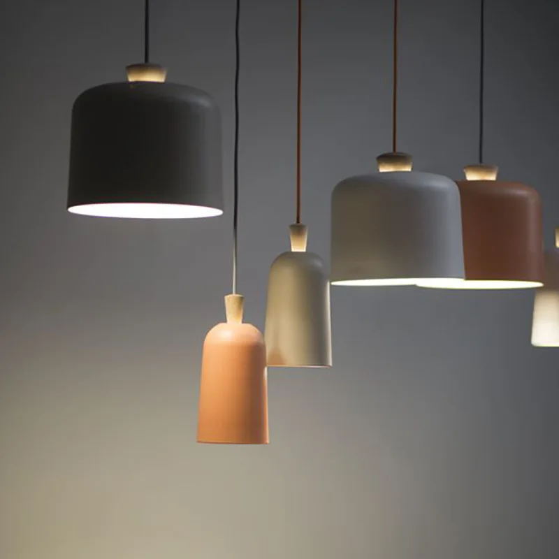 

designer colorful iron pendant light for restaurant bar coffee shop personality simple single head droplight E27