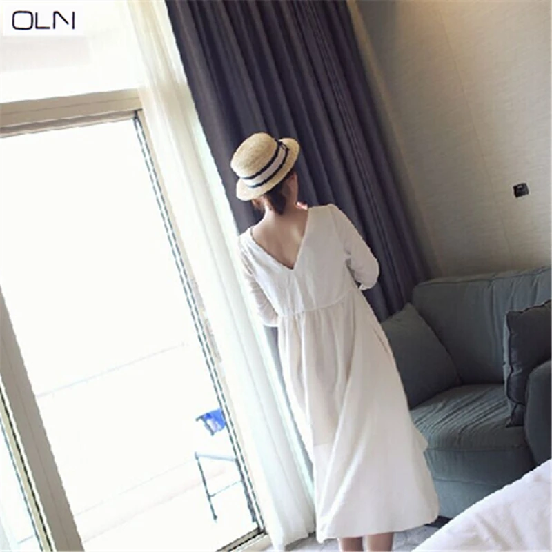 Dress Summer Korean ladies temperament seven-point sleeves Slim suit collar bag hip sexy waist fashion dress women send belt | Женская