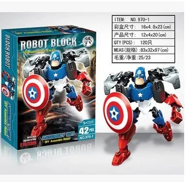 YCL 3D Avengers iron mans captain America poses with toy building blocks as a gifts | Игрушки и хобби