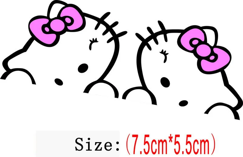 1 пара модные новые милые 3D мультфильм Hello Kitty водонепроницаемый отражающие