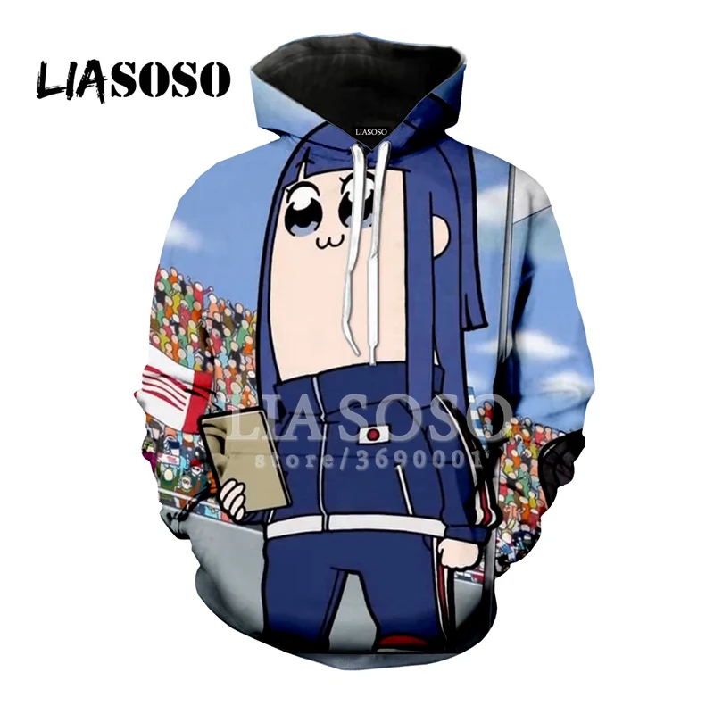 LIASOSO/3D принт женские и мужские толстовки с капюшоном аниме поп команда Epic Kawaii