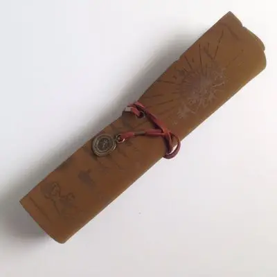 Творческий Винтаж Sailor Географические карты карандашом сумка кожа Roll Up пенал