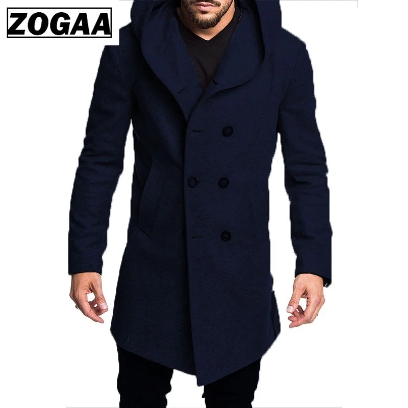 ZOGGA, новинка, Осеннее и зимнее хлопковое пальто, куртка, S-3XL модели, формальные, повседневные, пять цветов, модная мужская длинная куртка