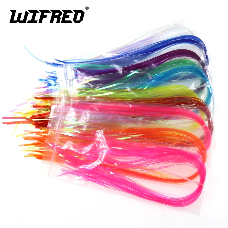 Wifreo 2Pks цвет жемчуга Flashabou 2 мм ширина Голографическая мишура Mylaor плоская вспышка Fly Jig приманка для рыбалки материалы для завязывания мушек