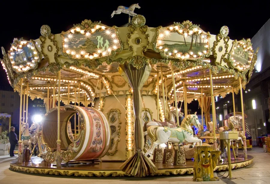 Фоны для фотосъемки Laeacco Baby amusance Carousel Night Scenic индивидуальные фотографические фоны