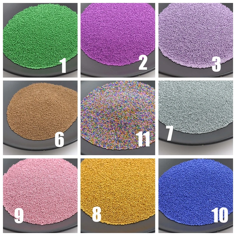 

Fashion 11 Colors 0.1-0.5mm Glass 3D Caviar Ball Beads Tiny Nail Air Tips Sticker Decoration Beauty Nail DIY Accessories BL009