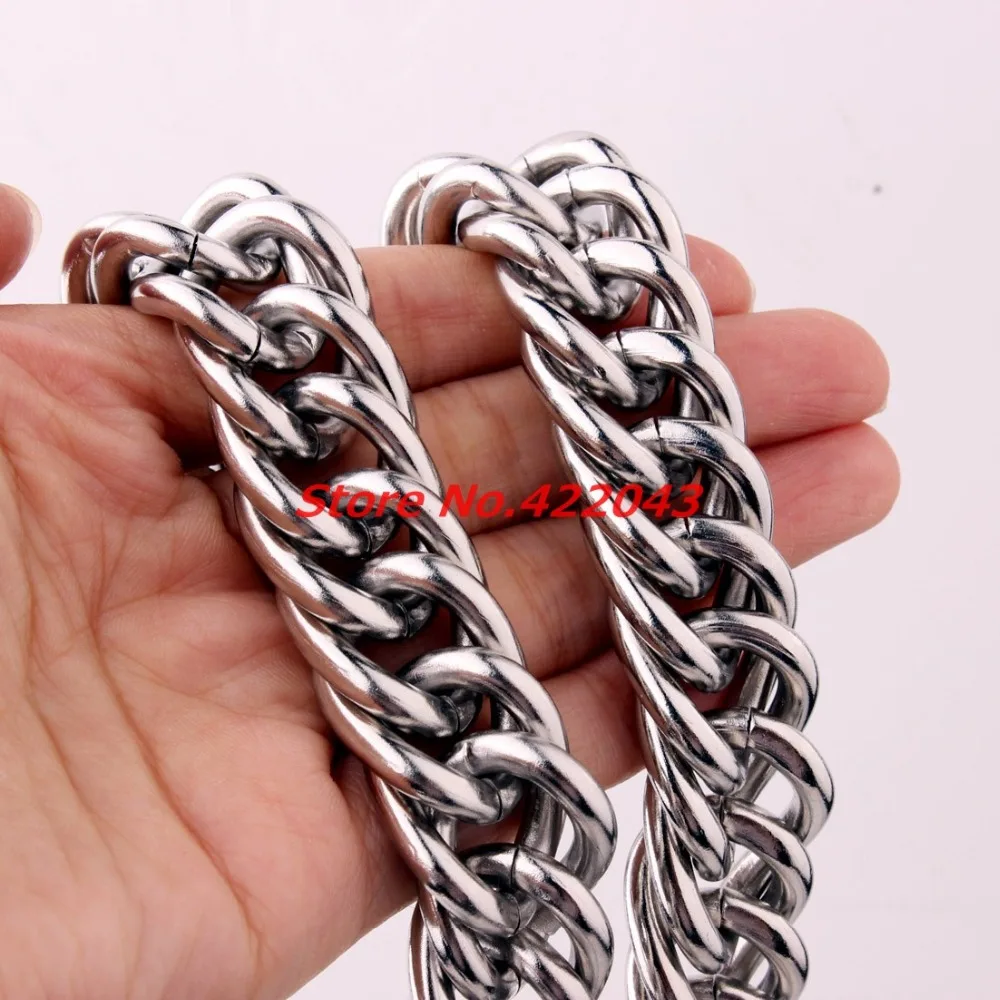 Цепочка кубинская из нержавеющей стали ожерелье с кубинским панцирным плетением